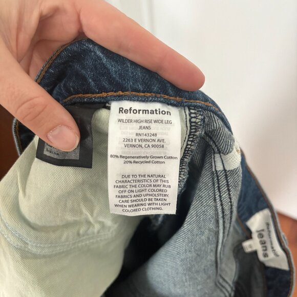 Reformation Wilder High Rise Wide Leg Jeans Size 30 - Picture 6 of 9